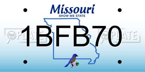 1BFB70 Missouri License Plate