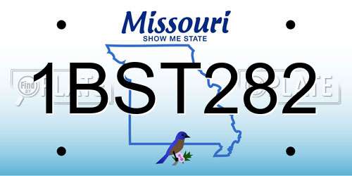 1BST282 Missouri License Plate