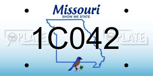1C042 Missouri License Plate