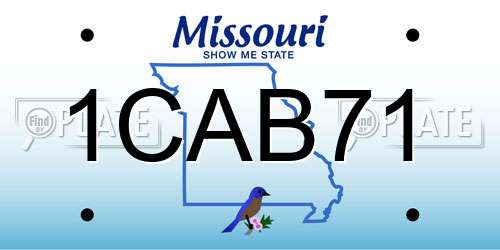 1CAB71 Missouri License Plate