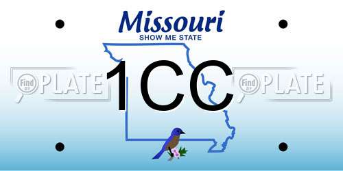 1CC Missouri License Plate