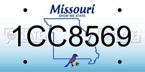 1CC8569 Missouri License Plate
