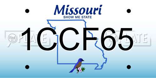 1CCF65 Missouri License Plate