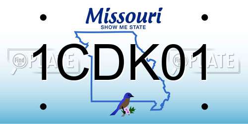 1CDK01 Missouri License Plate