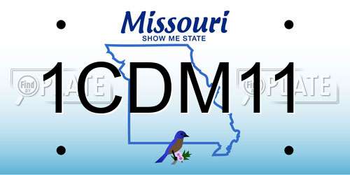 1CDM11 Missouri License Plate