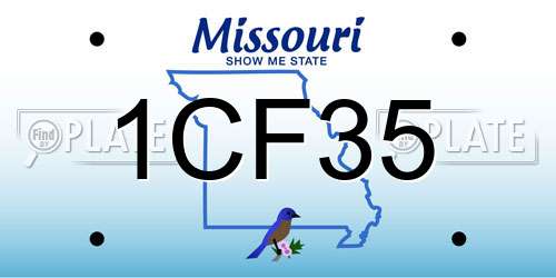 1CF35 Missouri License Plate