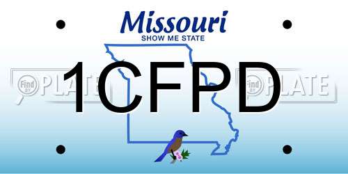 1CFPD Missouri License Plate