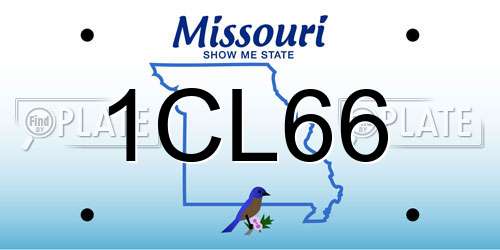 1CL66 Missouri License Plate