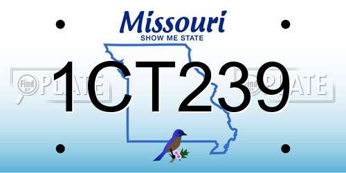 1CT239 Missouri License Plate