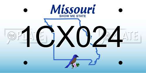 1CX024 Missouri License Plate