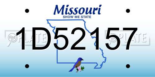 1D52157 Missouri License Plate