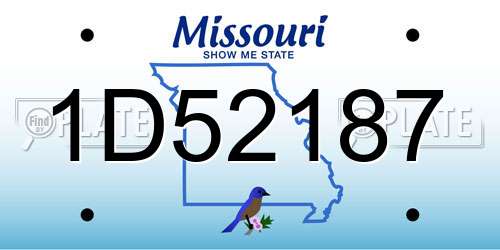 1D52187 Missouri License Plate