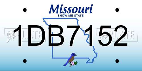 1DB7152 Missouri License Plate