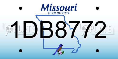 1DB8772 Missouri License Plate