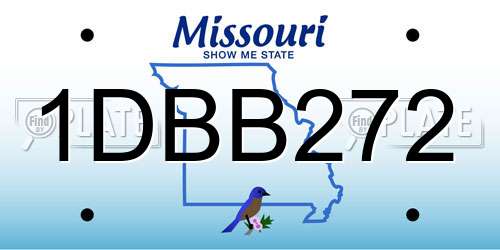 1DBB272 Missouri License Plate