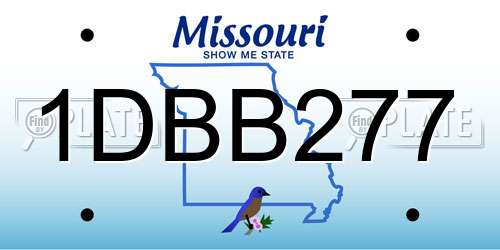 1DBB277 Missouri License Plate