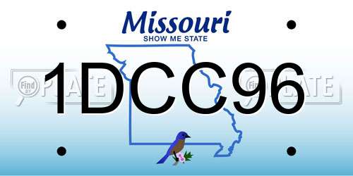 1DCC96 Missouri License Plate