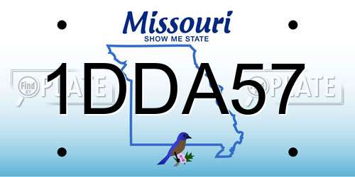 1DDA57 Missouri License Plate