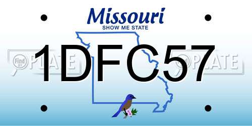 1DFC57 Missouri License Plate