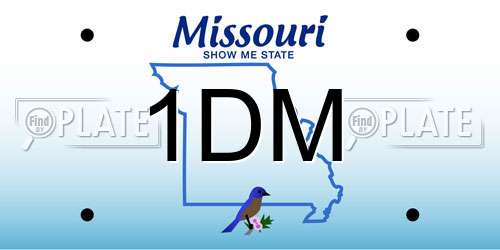 1DM Missouri License Plate