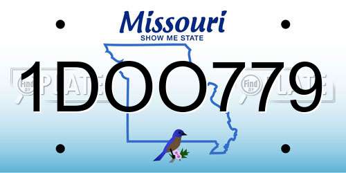 1DOO779 Missouri License Plate