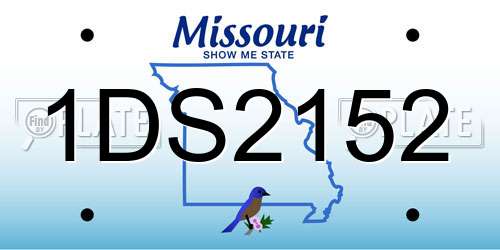 1DS2152 Missouri License Plate