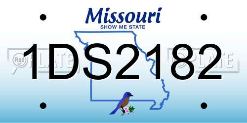 1DS2182 Missouri License Plate