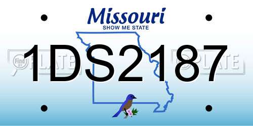 1DS2187 Missouri License Plate