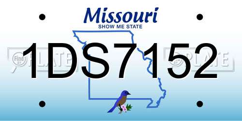1DS7152 Missouri License Plate