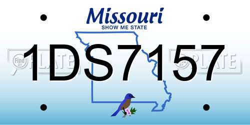 1DS7157 Missouri License Plate