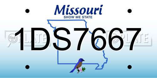 1DS7667 Missouri License Plate