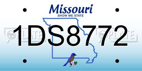 1DS8772 Missouri License Plate