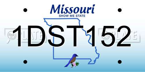 1DST152 Missouri License Plate