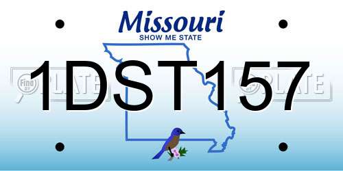 1DST157 Missouri License Plate
