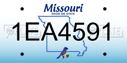 1EA4591 Missouri License Plate