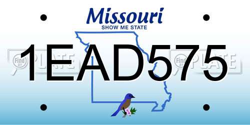 1EAD575 Missouri License Plate