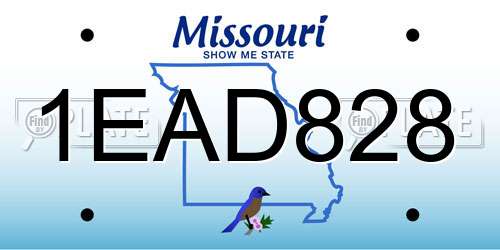 1EAD828 Missouri License Plate