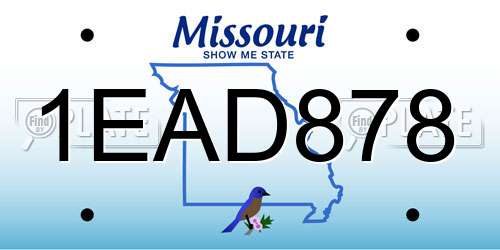 1EAD878 Missouri License Plate
