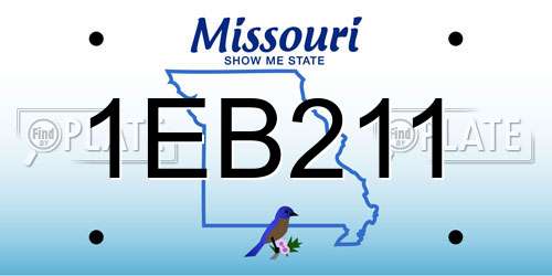 1EB211 Missouri License Plate
