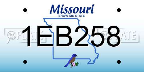 1EB258 Missouri License Plate