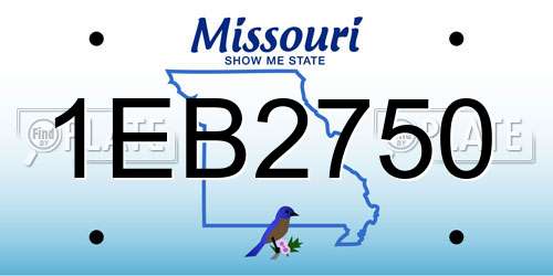 1EB2750 Missouri License Plate