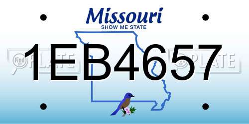 1EB4657 Missouri License Plate