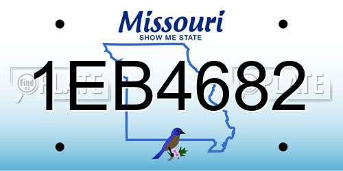 1EB4682 Missouri License Plate