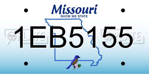 1EB5155 Missouri License Plate
