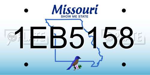 1EB5158 Missouri License Plate