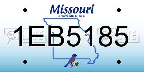 1EB5185 Missouri License Plate