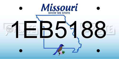 1EB5188 Missouri License Plate
