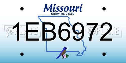 1EB6972 Missouri License Plate