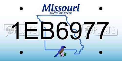 1EB6977 Missouri License Plate