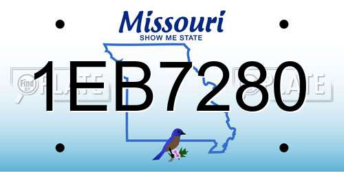 1EB7280 Missouri License Plate